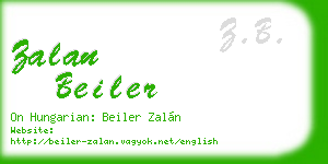 zalan beiler business card